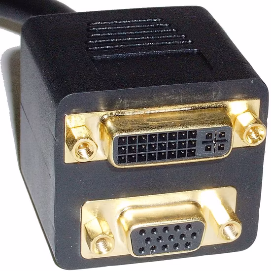 Cavo replicatore passivo 1 DVI a 1 DVI e 1 VGA